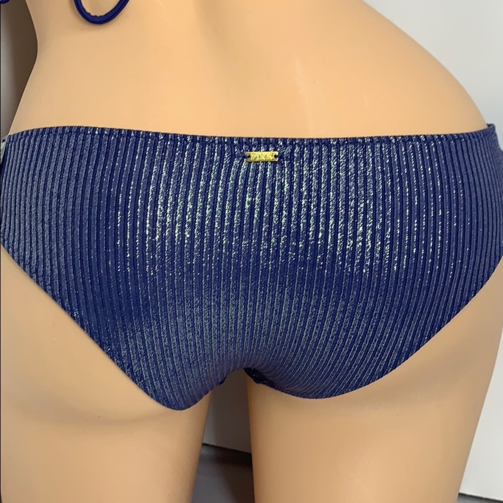 Pink Victoria’s secret ribbed rib cheekster ink blue